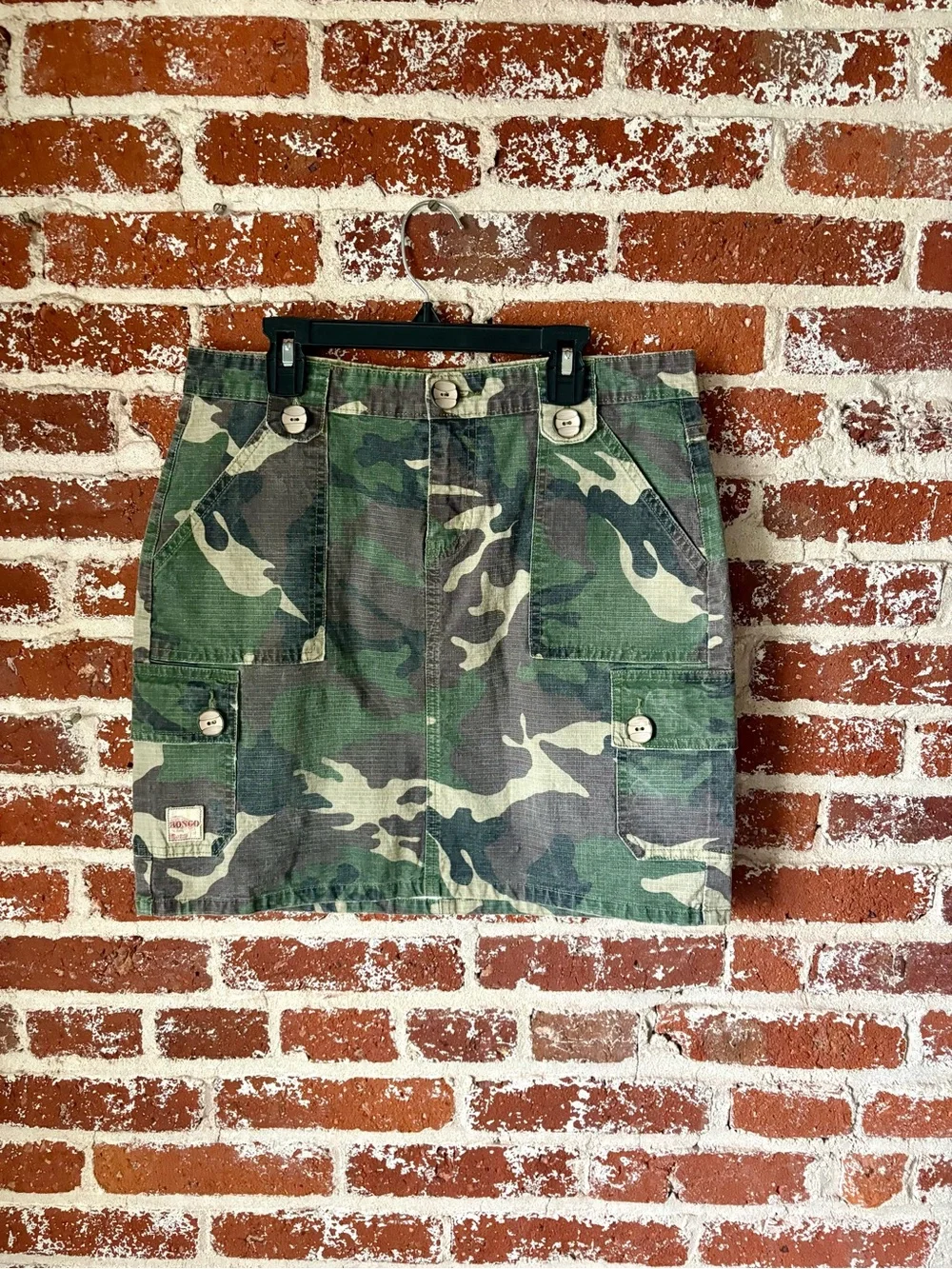 Y2K Bongo Camo Cargo Mini Skirt
